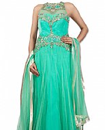 Sea Green Net Suit- Indian Semi Party Dress