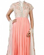 Light Peach Chiffon Suit- Indian Semi Party Dress