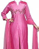 Hot Pink Silk Suit- Indian Semi Party Dress