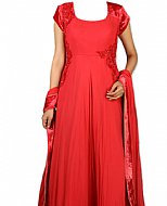 Red Chiffon Suit- Indian Dress