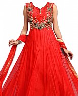 Red Net Suit- Indian Semi Party Dress
