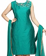 Teal Silk Suit- Indian Dress