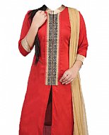 Red Georgette Suit- Indian Semi Party Dress