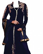 Navy Blue Georgette Suit- Indian Semi Party Dress