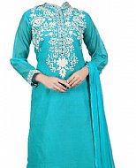 Turquoise Chiffon Suit- Indian Dress