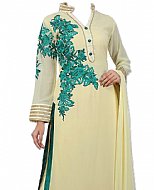 Cream Georgette Suit- Indian Semi Party Dress