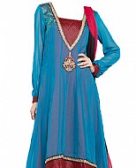 Blue Chiffon Suit