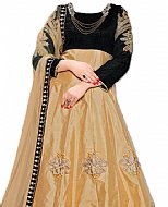 Black/Golden Silk Suit- Indian Semi Party Dress