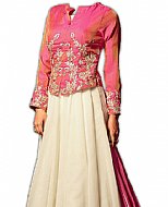 Pink/Off-white Chiffon Suit- Indian Dress