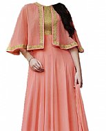 Peach Georgette Suit- Indian Semi Party Dress