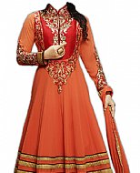 Rust Chiffon Suit- Indian Semi Party Dress