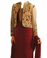 Maroon Georgette Suit- Indian Semi Party Dress