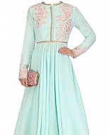 Light Sea Green Chiffon Suit