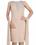 Fawn Chiffon Suit- Indian Dress