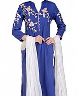 Blue/White Georgette Suit- Indian Semi Party Dress