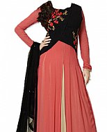 Peach/Black Chiffon Suit- Indian Dress