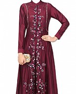 Burgundy Silk Suit- Indian Semi Party Dress