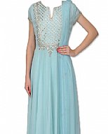 Sky Blue Georgette Suit- Indian Semi Party Dress