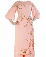 Light Peach Georgette Suit- Indian Dress