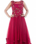 Magenta Net Suit- Indian Semi Party Dress