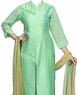 Mint Green Silk Suit- Indian Semi Party Dress