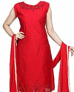 Red Silk Suit- Indian Semi Party Dress