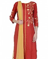 Red Georgette Suit- Indian Semi Party Dress