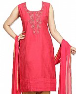 Hot Pink Silk Suit- Indian Semi Party Dress