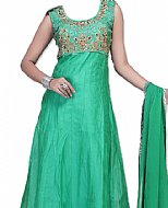 Sea Green Chiffon Suit- Indian Semi Party Dress