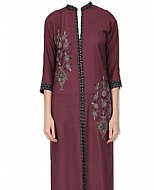 Burgundy Chiffon Suit- Indian Semi Party Dress