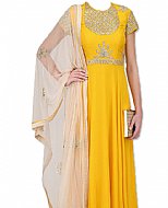 Gold Yellow Chiffon Suit- Indian Dress