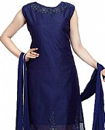 Navy Blue Silk Suit- Indian Dress