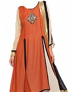 Rust/Black Chiffon Suit- Indian Dress