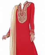 Red Chiffon Suit- Indian Dress