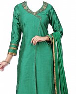 Teal Green Silk Suit- Indian Dress