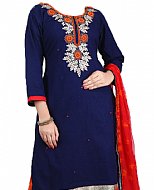 Navy Blue Chiffon Suit- Indian Dress