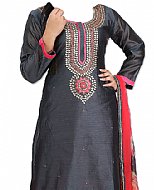 Grey Silk Suit- Indian Semi Party Dress