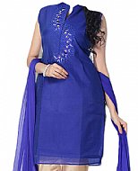 Blue Silk Suit- Indian Semi Party Dress