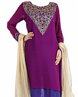 Indigo Chiffon Suit- Indian Semi Party Dress