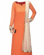 Peach Chiffon Suit- Indian Semi Party Dress