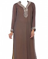 Brown Chiffon Suit- Indian Semi Party Dress
