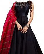 Black Chiffon Suit- Indian Semi Party Dress