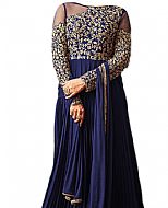 Blue Chiffon Suit- Indian Semi Party Dress