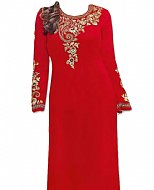 Red Georgette Suit- Indian Semi Party Dress