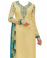 Cream Georgette Suit- Indian Semi Party Dress