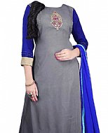 Grey/Blue Georgette Suit- Indian Clothes