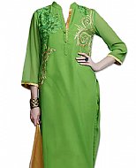 Parrot Green Georgette Suit- Pakistani Casual Dress