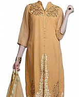 Beige Chiffon Suit- Indian Semi Party Dress