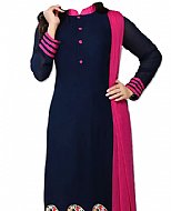 Navy Blue Chiffon Suit- Pakistani Casual Clothes