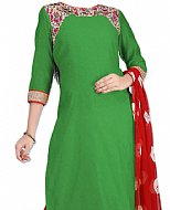 Green Georgette Suit- Indian Semi Party Dress